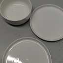 Plates and Bowls Sets, Dinnerware Sets for 4, 12 Pieces Scratch Resistant Dishware Dishes Set, Ceramic Kitchen Dinner Set, Porcelain & Microwave and Dishwasher Safe, Cream White
