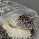 NOYAL Round Hooded Donut Dog Bed for Small & Medium Pets Plush Fluffy AntiAnxiety Cat Cave Bed with Cover, Size: Large 27.5''