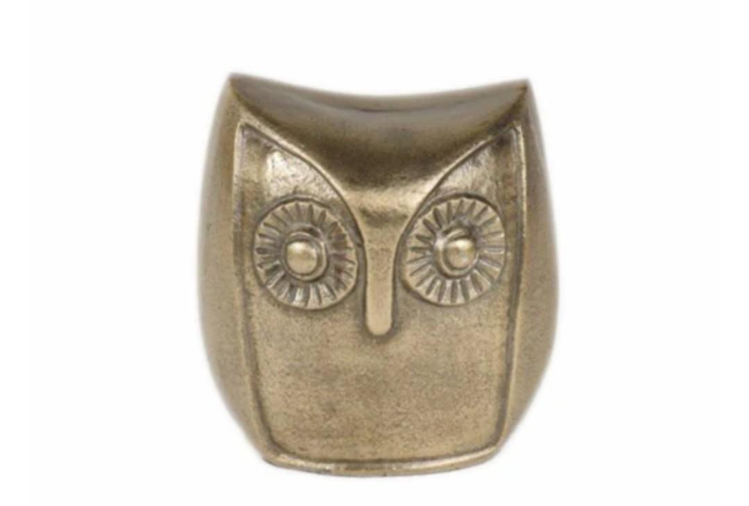HD Designs Aluminum Owl - Gold