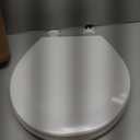 BEMIS 500EC 390 Toilet Seat with Easy Clean & Change Hinges, 1 Pack Round, Cotton White