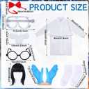 8 Pcs Scientist Lab Costume Cute Cricket's Sister Cartoon Character Accessories for Halloween Cosplay Party