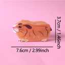 Funny Acrylic Guinea Pig Hair Clips,Acrylic Guinea Pig Claw Clip,Small Claw Clip for Women,Brown