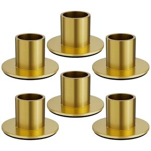 Apsvwys 6 Pcs Brass Gold Candle Holders - Elegant Taper Candle Holders, Classic Candlestick Holders for Table Centerpieces, Festive Christmas Mantel Display or Sophisticated Home Decor