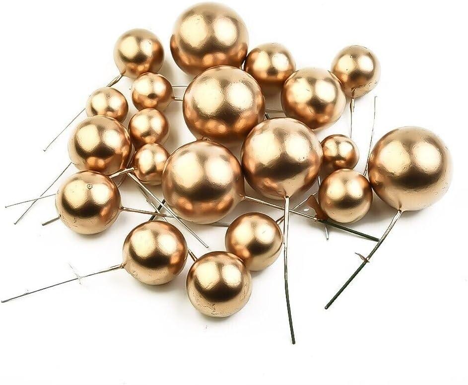 Faux Ball Cake Topper for Cake Decoration (20 Pcs) (Green)