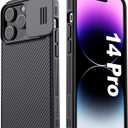 Nillkin for iPhone 14 Pro case, CamShield Pro 14 Pro Case with Slide Camera Cover, Back Cover Compatible with iPhone 14 Pro 5g case 6.1'' (Black)