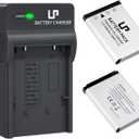 LP EN-EL10 Battery Charger Pack for Nikon Coolpix S200, S203, S210, S220, S230, S3000, S4000, S500, S510, S5100, S520, S570 and More Cameras, Replacement for Nikon MH-63 Charger, Black
