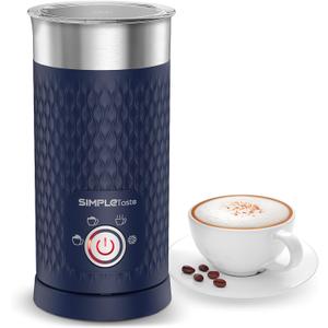 SIMPLETASTE Milk Frother, 4-in-1 Electric Milk Steamer, Automatic Warm and Cold Foam Maker and Milk Warmer for Latte, Cappuccinos, Macchiato (Blue)