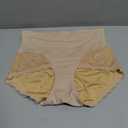 Werena Tummy Control Shapewear Panties for Women High Waist Body Shaper Underwear Lace Shaping Girdle Briefs (Beige, L)