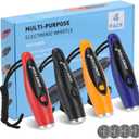 Electronic Whistles 4 Pack, Loudest Electric Whistles 3 Tones High Volume Whistle Hand Held for Coaches Referees Training Whistle Bulk, Outdoor Hiking Emergency Rescue Whistle Gifts