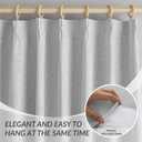 KangBang Pinch Pleated Light Grey Blackout Curtains 102 Inches Long, Linen Textured Noise Blocking Curtains for Living Room, Solid Pleat Modern Vertical Drapes with Hooks,42" W x 102" L,2 Panels