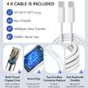 2-Pack 50W USB C Wall Charger, 5-Port PD Fast Charging Block with 3/6/10/10FT USB C Cables, Multiport Type C Power Adapter for iPhone 17/16/15/14/13 Pro Max, iPad, Switch, Samsung Galaxy S26/S25 Ultra
