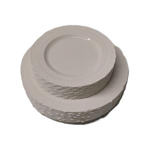 Nervure 30 Dinner Plates, 30 Desert Plates. Plastic
