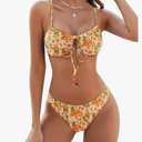 ZAFUL Women High Cut Bikini Sets String Sexy Swimsuit Two Piece Underwire Bathing Suit Brazilian Cheeky Cut Out Cute Swimwear XL