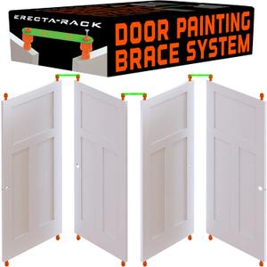 Full Size Door Painting and Drying Brace System, Vertically Spray Paint and Dry, Space Saving Setup for Multi-Door Projects, Painting Brackets Quick Truss