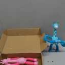 Telescopic Suction Cup Giraffe Toy, 4 Packs Pop Tubes Giraffe Fidget Toys Animal Autism Sensory Toy for Toddlers Travel Essential Educational Classroom Treasure Box Stretchy Animals Party Favors