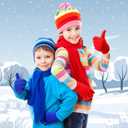 50 Pairs Kids Winter Gloves Kid Knit Magic Stretch Gloves with Grips Anti Skid Warm Glove Bulk for Kids Children Boys Girls, Assorted Colors, 6-12 Years