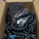 Expandable Garden Hose 100ft - Leak-Proof Water Hose w/ 10 Spray Nozzles, Blue