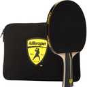 Killerspin Jet Black Ping Pong Paddle - Table Tennis Rackets for Beginner & Advanced Table Tennis Players -Flared Handle  Control with Comfort