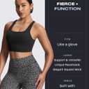 Aoxjox Women's Workout Sports Bras High Impact Fitness Training Gym Khloe Bra Yoga Crop Tank (Black, S)