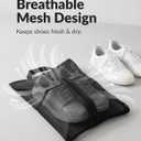 Travel Shoe Bag with Mesh & Zipper  Polyester TPU Sneaker Organizer, Portable Dustproof Storage & Laundry Wash Bag for Mens and Womens Shoes