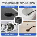 Sewer Jetter Kit for Pressure Washer 50FTDrain Cleaner Hose 1/4 Inch NPT Corner, Rotating and Button Nose Sewer Jetting Nozzle Kit Waterproof Tape Pearl Corsage Pin and Spanners 5800PSI