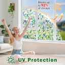 Window Film, Frosted Privacy, One Way Tint, UV Block, Heat Insulation, Anti-Glare, Static Cling, Renter Friendly for Home Bathroom Door 35.5*78.5