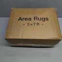 Valenrug Washable Rugs 5x7 - Stain Resistant 5x7 Area Rugs for Living Room, Non Slip Backing Gradient Printed Rugs for Bedroom, Foldable Machine Washable Area Rug (5'x7', Beige)