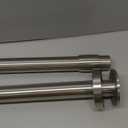 2 Step Stair Railing, Handrail for Indoor Outdoor Steps, 1.65" OD Round DIY 304 Stainless Steel Transitional Porch Deck Hand Rail with Installation Kit for Seniors, Silver, 26 x 36 in