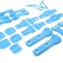 JeCar Exterior Trim Kits Door & Hood Hinge Covers Door Handle Side Vent Tailgate Hinge Trim Covers Exterior Accessories Compatible with Jeep Wrangler JL JLU 2018-2023 2/4 Doors, Light Blue