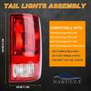 Tail Light Halogen Type Compatible With 2009-2018 Dodge Ram 1500 2500 3500 NON-LED Model Driver and Passenger Side Taillight Rear Lamp Assembly with Bulbs # 55277415AD 55277414AE