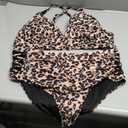 American Trends Womens Plus Size Bikini Two Piece Swimsuits Tummy Control Bathing Suits High Waisted Bikini Swimwear, 3XL