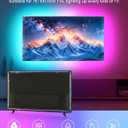 16.4ft RGB+IC LED Lights for 50-75 Inch TV, Backlight Strip Behind TV with Music Sync, Bluetooth APP and Voice Control, 44 Scene Modes, for Ambient Mood Lighting, Monitor Game, Bedroom, Living Room