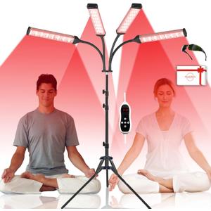 Red Light Therapy Lamp for Body Treatment with Adjustable Height Stand, 660nm, 850,940nm - Alleviate Muscle Soreness,4head B