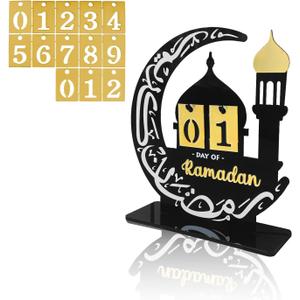 Ramadan Advent Calendar 30 Days Countdown Calendars for Ramadan Eid Mubarak Centerpieces Decorations for Home Office Table