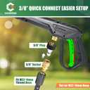 Pressure Washer Gun 3600 PSI with Extension Wand, Nozzle Holder & 5 Spray Tips, M22-14mm Fitting, Replacement for Ryobi, Karcher, Honda, Greenworks, Briggs & Stratton, Gas Power Washer
