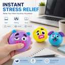 NEW Smushers Squishy, Cute Easy Squeezy Funny Face Squishy Stress Balls, Stress Relief Desk Accessory for Adults (Pink)