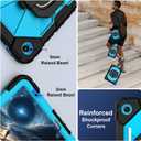 for Galaxy Tab A11+ Plus / A9+ Case 11 Inch, Rugged Case for Samsung Galaxy A9 Plus/A11+ Tablet with Screen Protector 360 Rotating Stand Shoulder Strap Pen Holder 2025/2023 Model, Black Blue