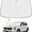 Windshield Sun Shade for 2020-2025 2026 Kia Telluride Accessories Thicken 6-Layer Front Window Sunshade Cover Sun Visor Protector Foldable Block UV Rays Keep Vehicle Cool