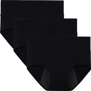 INNERSY Women's Period Underwear High Waisted Postpartum Maternity Panties 3-Pack SIZE 4XL