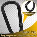 13 Colors Heavy Duty Aluminum D Carabiner Clips & Key Rings, Black & Sliver Corrosion Resistant Keychain for Keys, Outdoor Sports, Hiking, Camping, Fishing & Hanging Gear