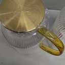 2 PACK Glass Pitcher with Lid, 84oz/2.5L Liter Classic Vertical Stripes Water Pitcher,Glass Water Carafe for Cold Brew, Coffee, Lemonade, Iced Tea,Sun Tea, Beverage, Heat Resistant (Clear)