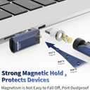 240W Fast Charging USB C Magnetic Adapter(2Pack),9 Pin Rotating 360&180 Degree Magnetic USB Type C Right Angle Adapter compatible with iPhone 17/16/15, MacBook Pro/Air,iPad Series, Samsung, Tablet, Laptop