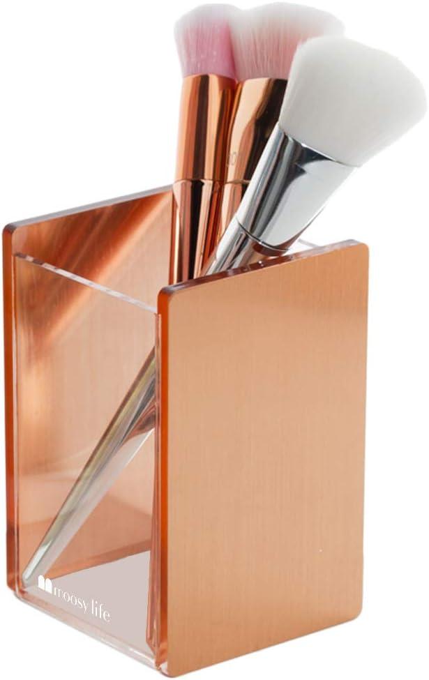 2 x Moosy Life Moonlight Rose Gold Acrylic Makeup Brushes Holder