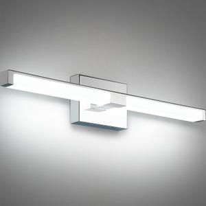 OKELI 24 inch LED Bathroom Vanity Lights, 16W Modern Chrome Bathroom Light Fixture Over Mirror, Wall Sconce Lighting Fixture Indoor Cool White 6000K (Not Dimmable)