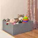 Storage Baskets Collapsible , Storage Bins with wood Handles, Robust Closet Storage Bins for Clothes Baskets Storage Organization for Books, Laundry, Home and Toy Organization(Grey 1 Pack)