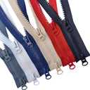 Wonesifee Separating Zippers #8Two Way Long Resin Plastic Zippers Double Slider 6pcs 32" for Sewing Parka Down Jacket Coat Clothes Large Molded Heavy Duty Bulk 6 Colors 32inch