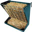Wall Mount Hay Rack, Heavy-Duty Galvanized Metal 2 in 1 Hay and Grain Feeder, Livestock Feeder with Adjustable Distance, Hay Feeder for Goats, Sheep, Horse