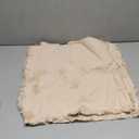 ZWJD Pillow Covers 18x18 Set of 2 Beige Throw Pillow Covers with Fringe Chic Cotton Decorative Pillows Square Cushion Covers for Sofa Couch Bed Living Room Farmhouse Boho Decor