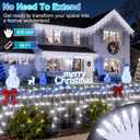 670 LED 66FT Christmas Lights with 148 Drops, 12 Modes Dimmable Cool White Outdoor Hanging Lights with Timer Memory, Waterproof Curtain Lights for Home Bedroom Indoor Tree Window Roof Fence Wedding