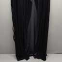 MEROKEETY Women's Short Sleeve Vintage Velvet Long Dress Sexy Boho Wedding Guest Evening Maxi Dresses, Black, Medium